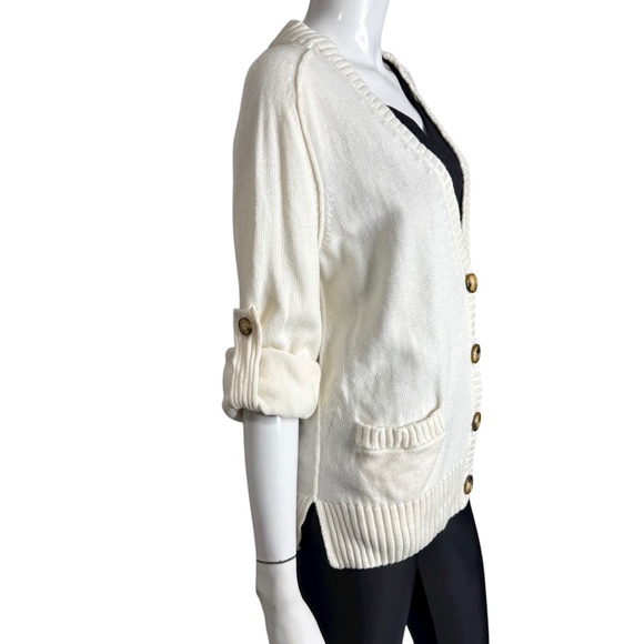MICHAEL Michael Kors White Long Sleeve Cardigan - Picture 6 of 9